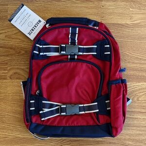 Pottery Barn Mackenzie Backpack - Small - Red + Navy - NEW with tags
